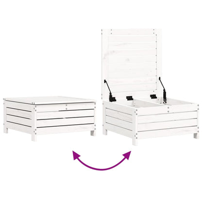 7-delige Loungeset massief grenenhout wit