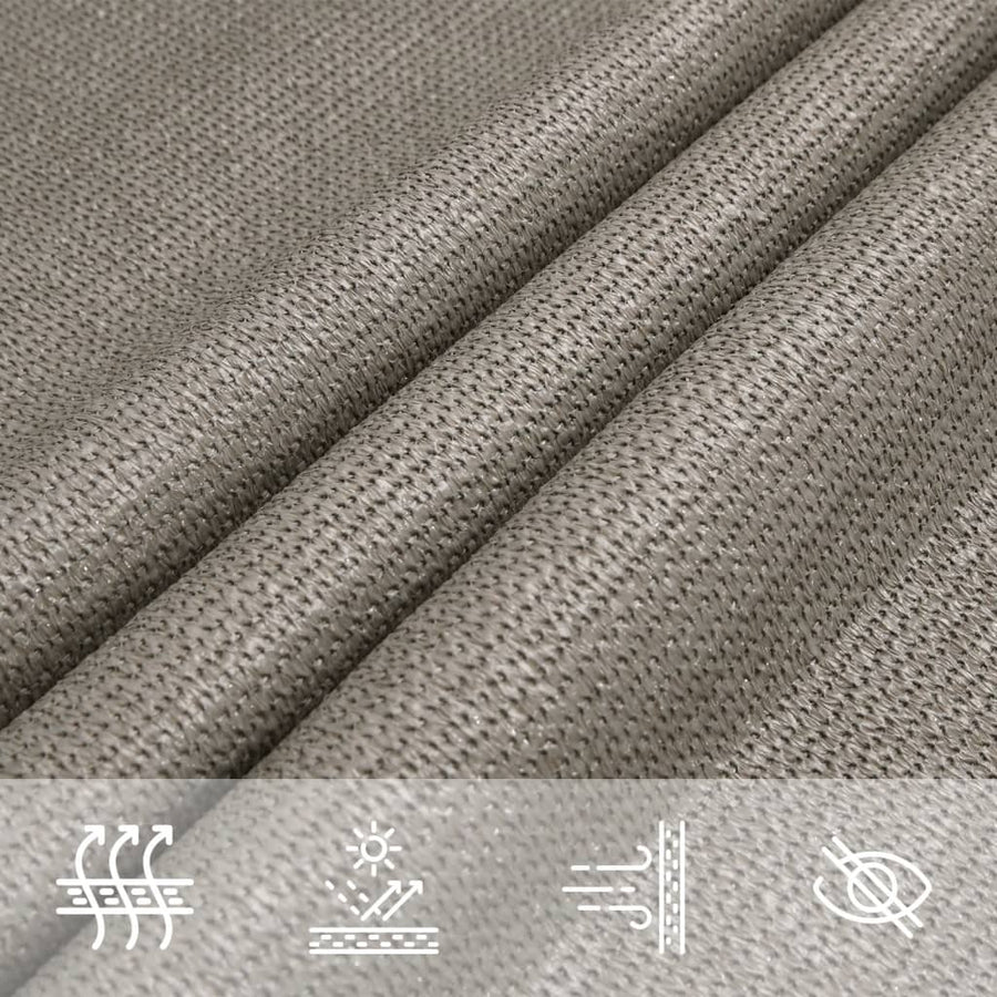 Zonnezeil 160 G/M² Vierkant Hdpe Lichtgrijs 2 x 2 m