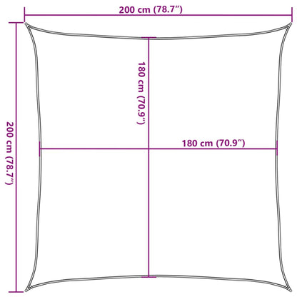 Zonnezeil 160 G/M² Vierkant Hdpe Lichtgrijs 2 x 2 m