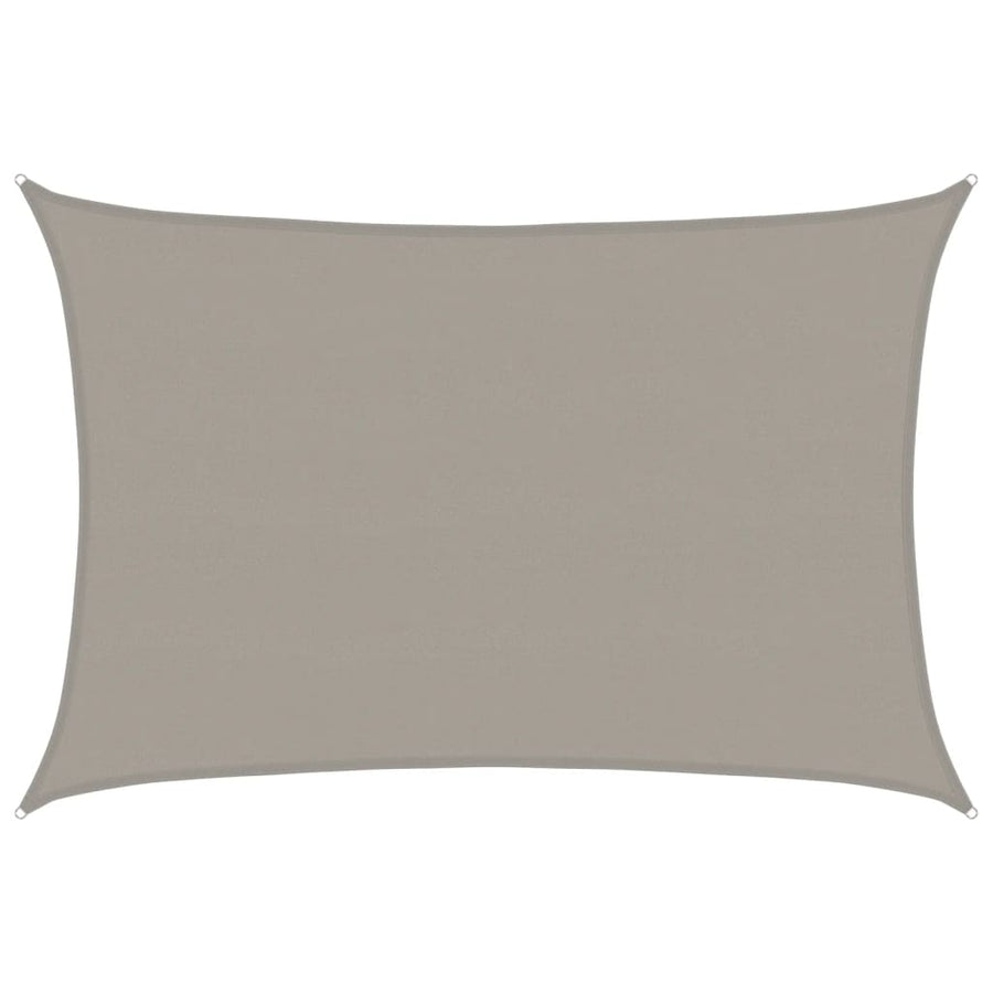 Zonnezeil 160 G/M² Rechthoekig Hdpe Lichtgrijs 5 x 6 m