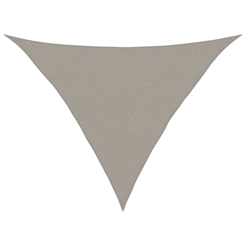 Zonnezeil 160 G/M² Driehoekig 2,5X2,5X3,5 M Hdpe Lichtgrijs 2.5 x 2.5 x 3.5 m