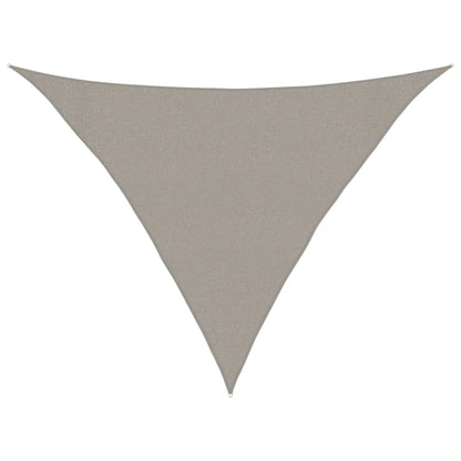 Zonnezeil 160 g/m² driehoekig 3x3x4,2 m HDPE lichtgrijs