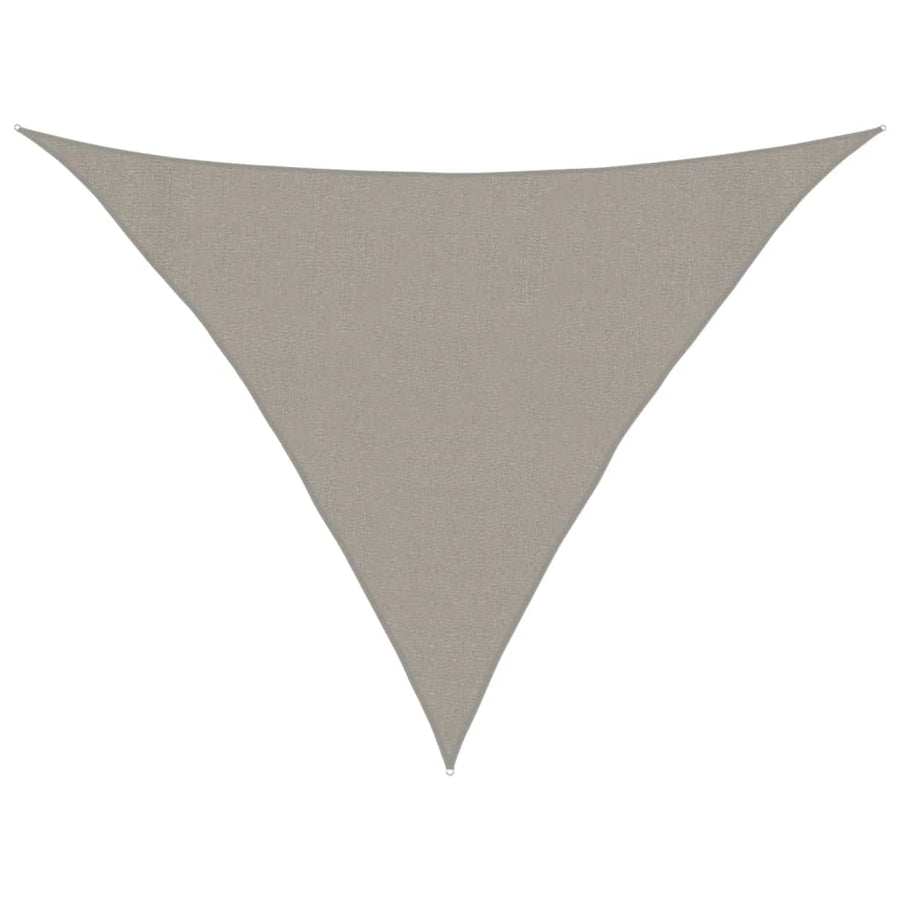 Zonnezeil 160 g/m² driehoekig 3x3x4,2 m HDPE lichtgrijs