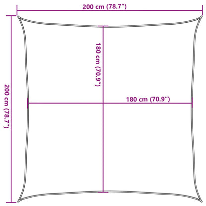Zonnezeil 160 G/M² Vierkant Hdpe Kleurig 2 x 2 m