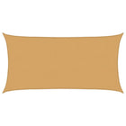 Rectangular Sun Shade Sail 160 G/M² 2.5X5 M HDPE Colored Sand 2.5 x 5 m