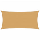 Sun shade sail 160 g/m² rectangular 4x7 m HDPE sand-colored