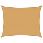 Sun Shade Sail 160 GSM Rectangular HDPE Colored Sand 6 x 7 m