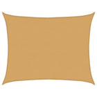 Sun Shade Sail 160 G/M² Rectangular HDPE Colored Sand 6 x 8 m