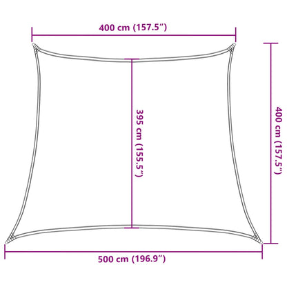 Zonnezeil Trapezium 160 G/M² Hdpe Lichtgrijs 4/5 x 4 m