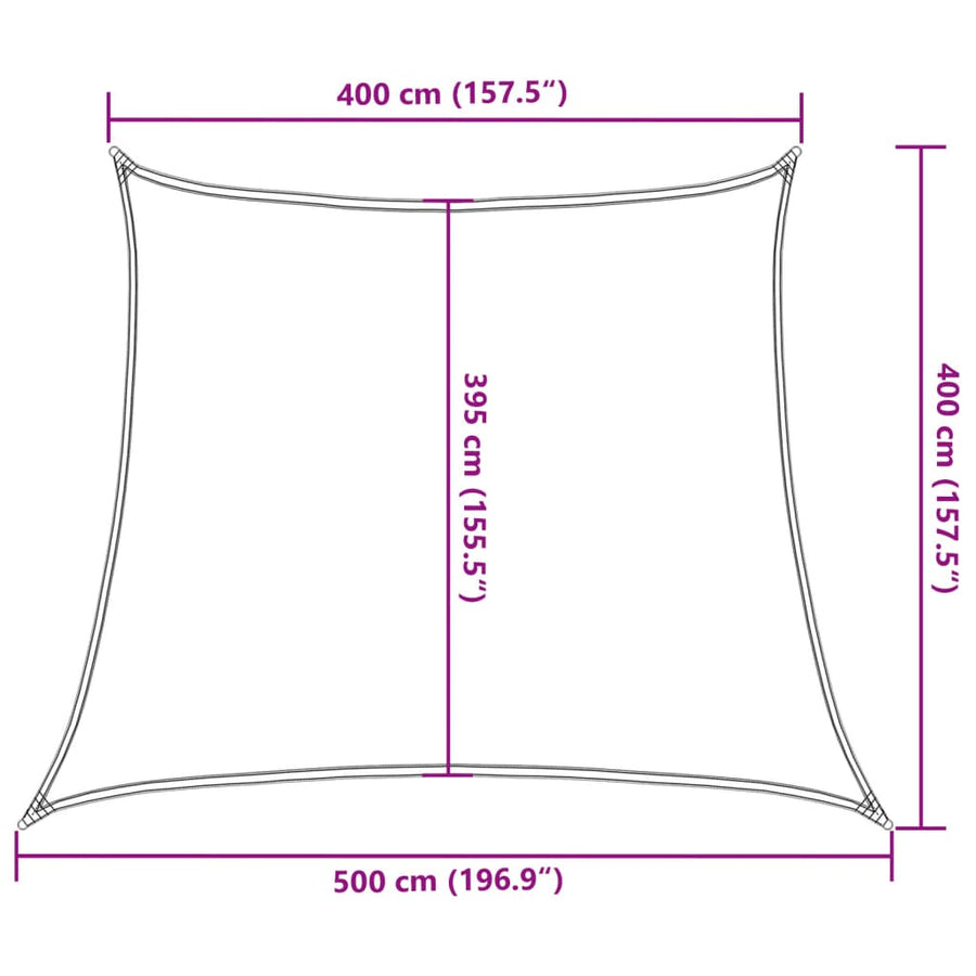 Zonnezeil Trapezium 160 G/M² Hdpe Lichtgrijs 4/5 x 4 m