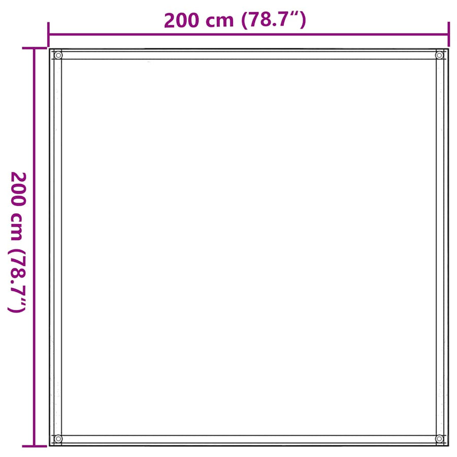 Tenttapijt Hdpe Lichtgroen 200 x 200 cm