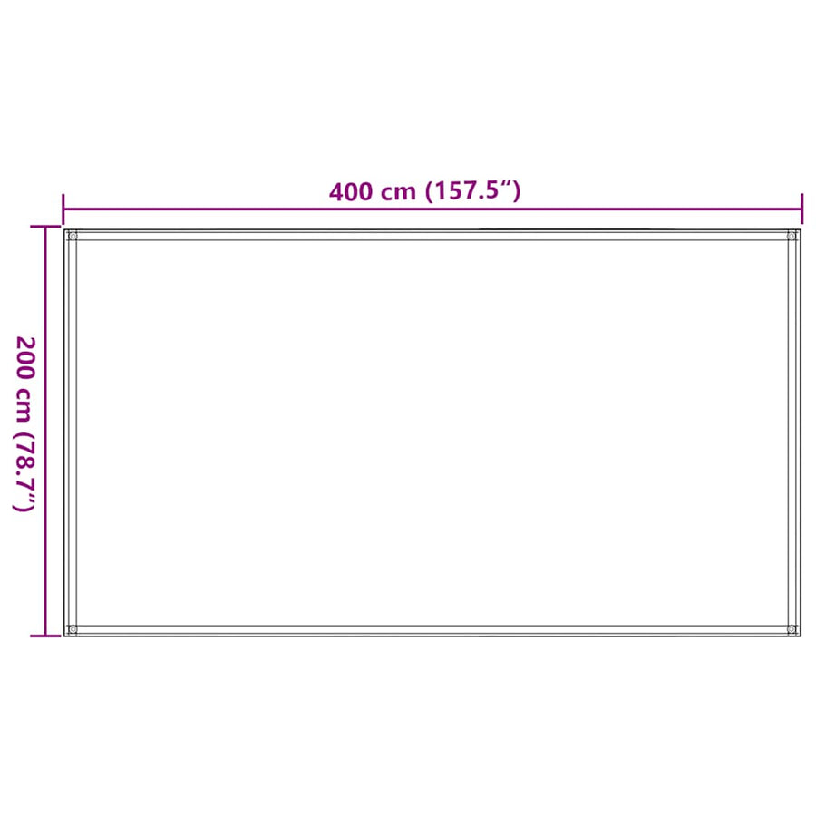 Tenttapijt 200X300 Cm Hdpe Lichtgroen 200 x 400 cm