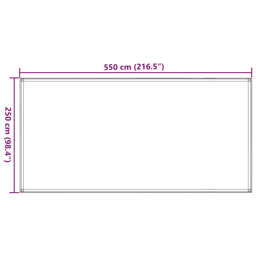 Tenttapijt 250x550 cm HDPE lichtgroen