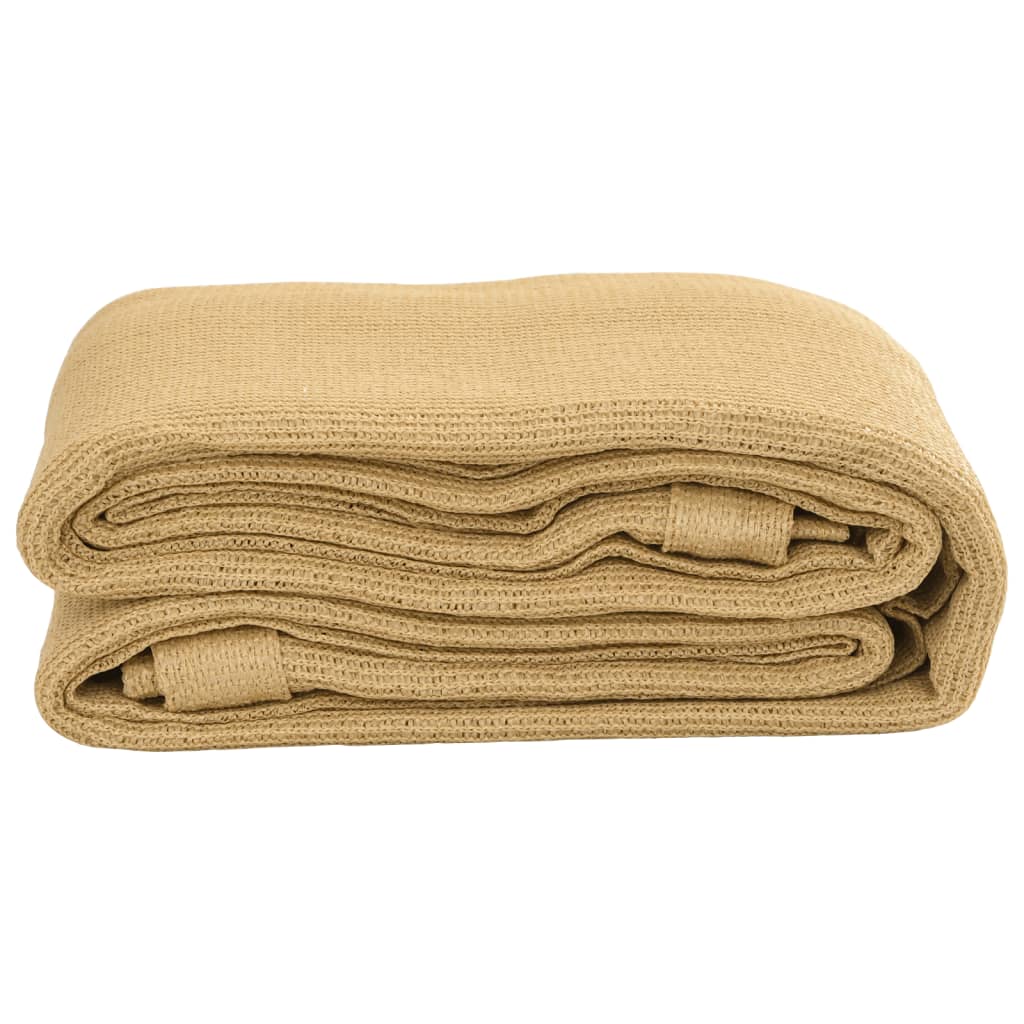 Tenttapijt 200x200 cm HDPE zandkleurig