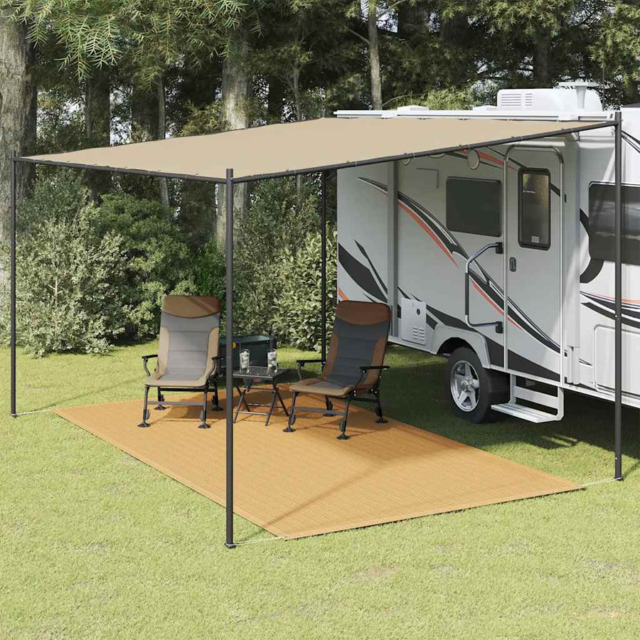 Tenttapijt 250x450 cm HDPE zandkleurig