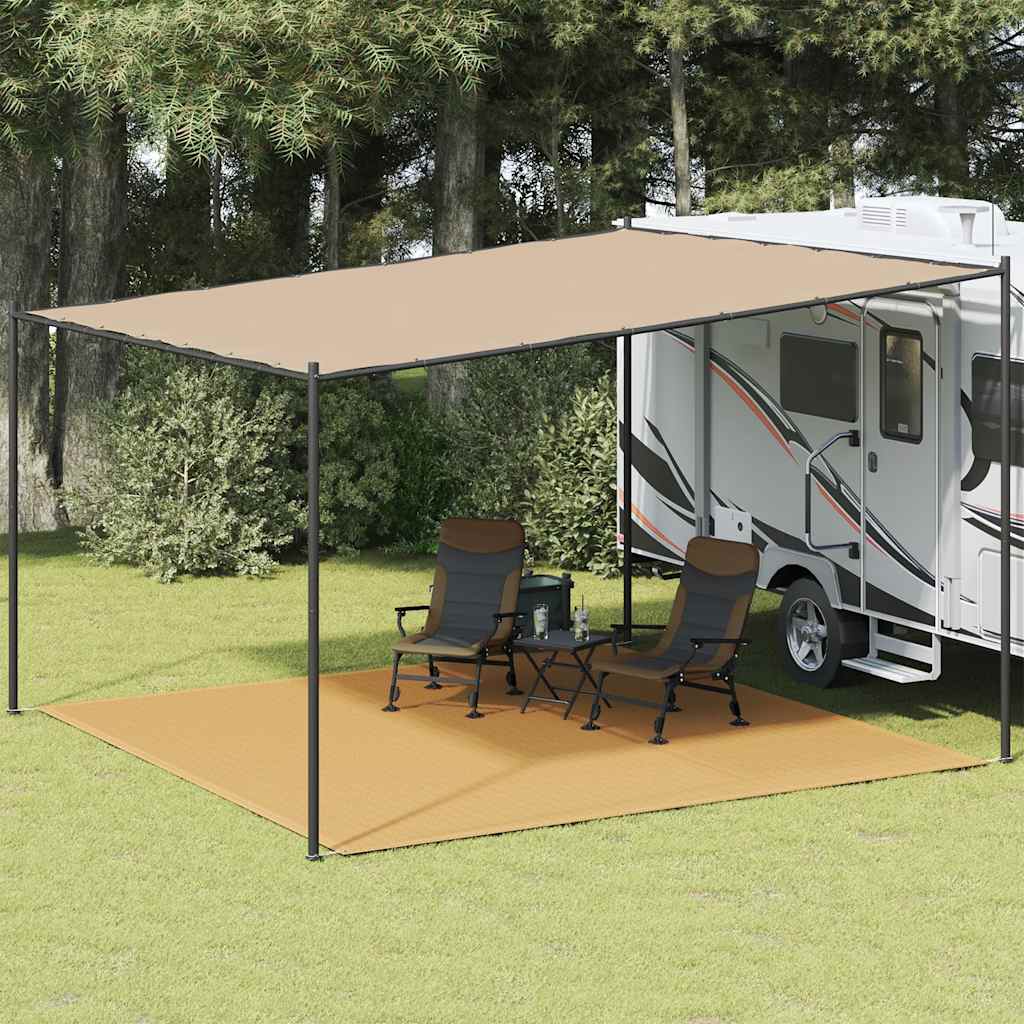 Tenttapijt 400x400 cm HDPE zandkleurig