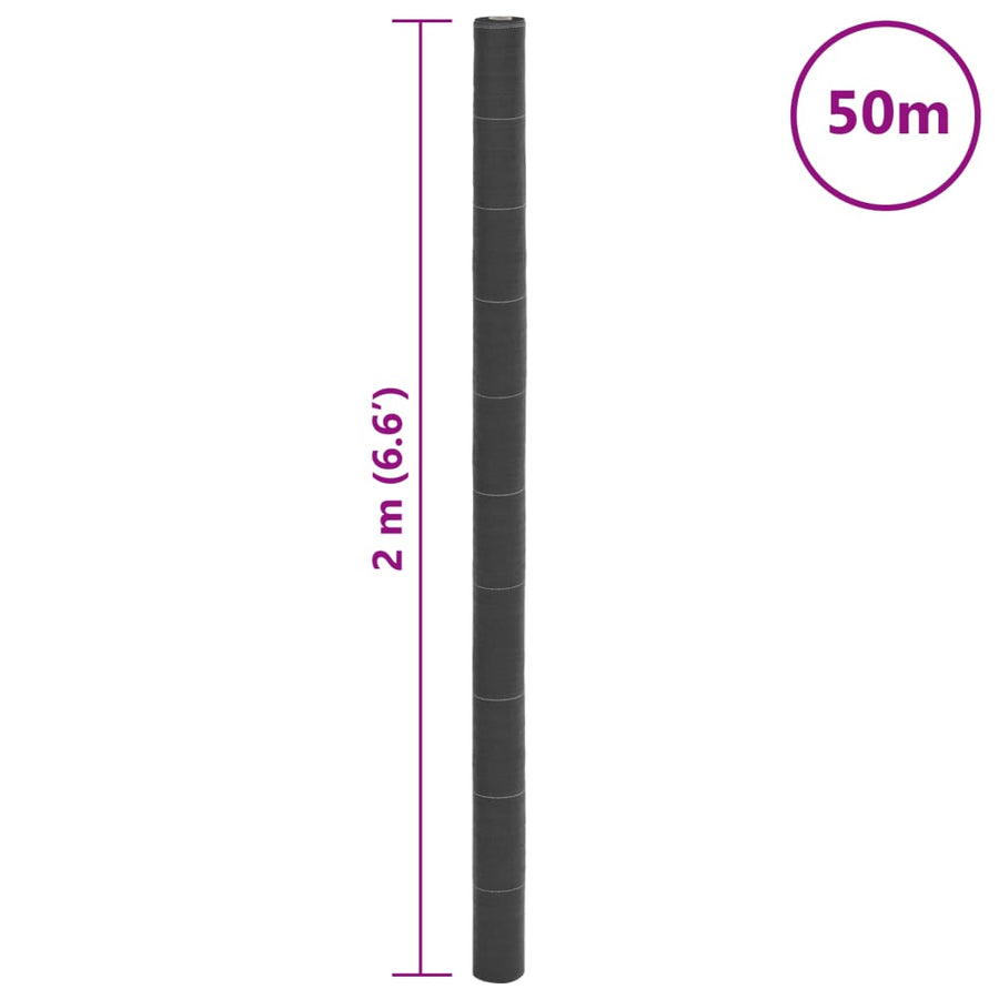 Worteldoek 2X50 M Polypropeen Zwart 2 x 50 m (150 g/m²)