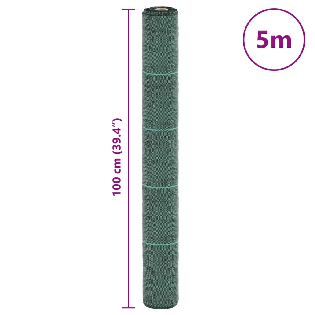 Worteldoek 1x5 m polypropeen groen