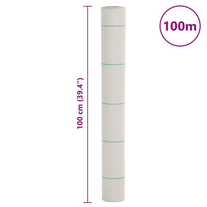 Worteldoek 1x100 m polypropeen wit