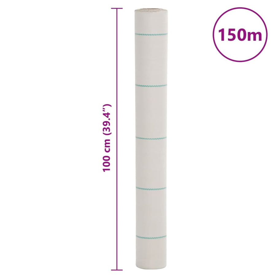Worteldoek 1x150 m polypropeen wit