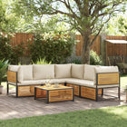 6-piece Lounge Set with Cushions Solid Acacia Wood