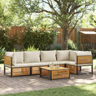 6-piece Lounge Set with Cushions Solid Acacia Wood