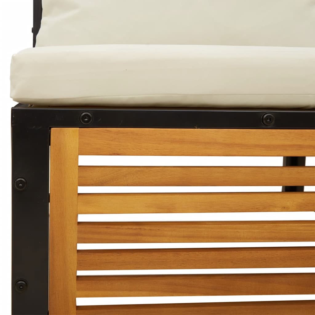 7-delige Tuinbankstel met kussens massief acaciahout