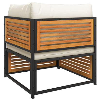 7-delige Tuinbankstel met kussens massief acaciahout