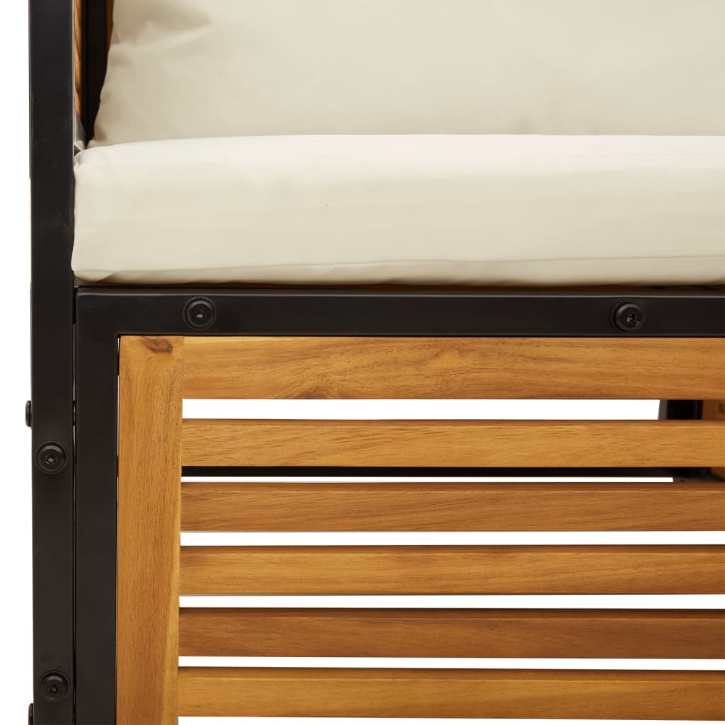 7-delige Tuinbankstel met kussens massief acaciahout