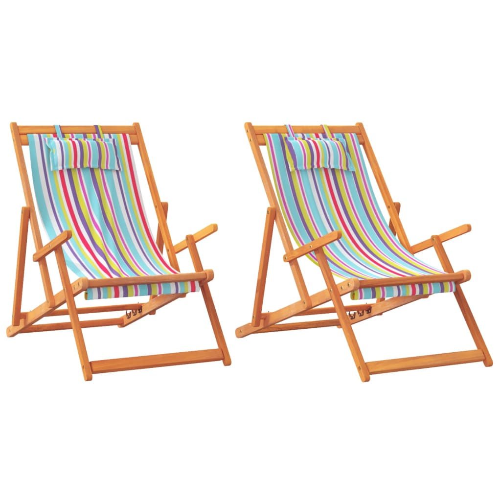 Strandstoelen Inklapbaar Stof Meerkleurig 2