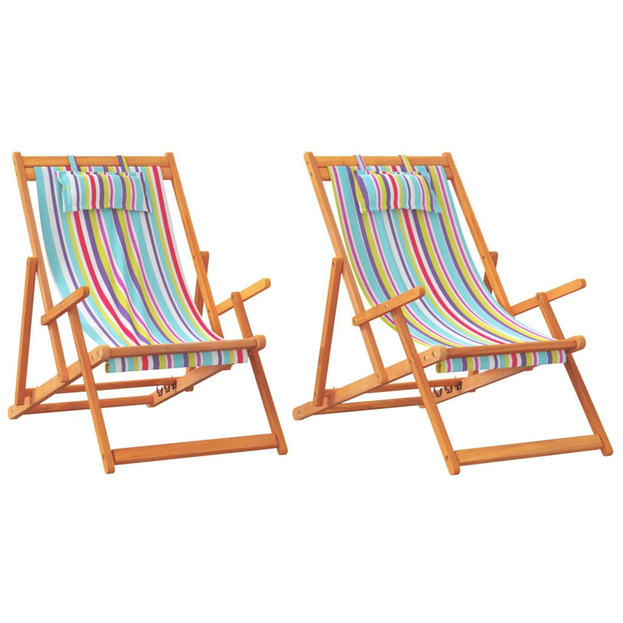 Strandstoelen Inklapbaar Stof Meerkleurig 2