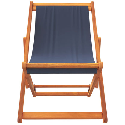 Strandstoelen 2 st inklapbaar stof blauw