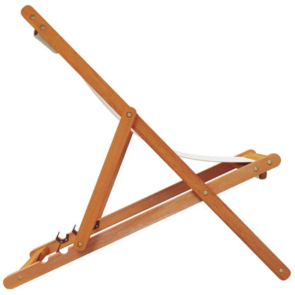 Strandstoelen Inklapbaar Stof Wit 2