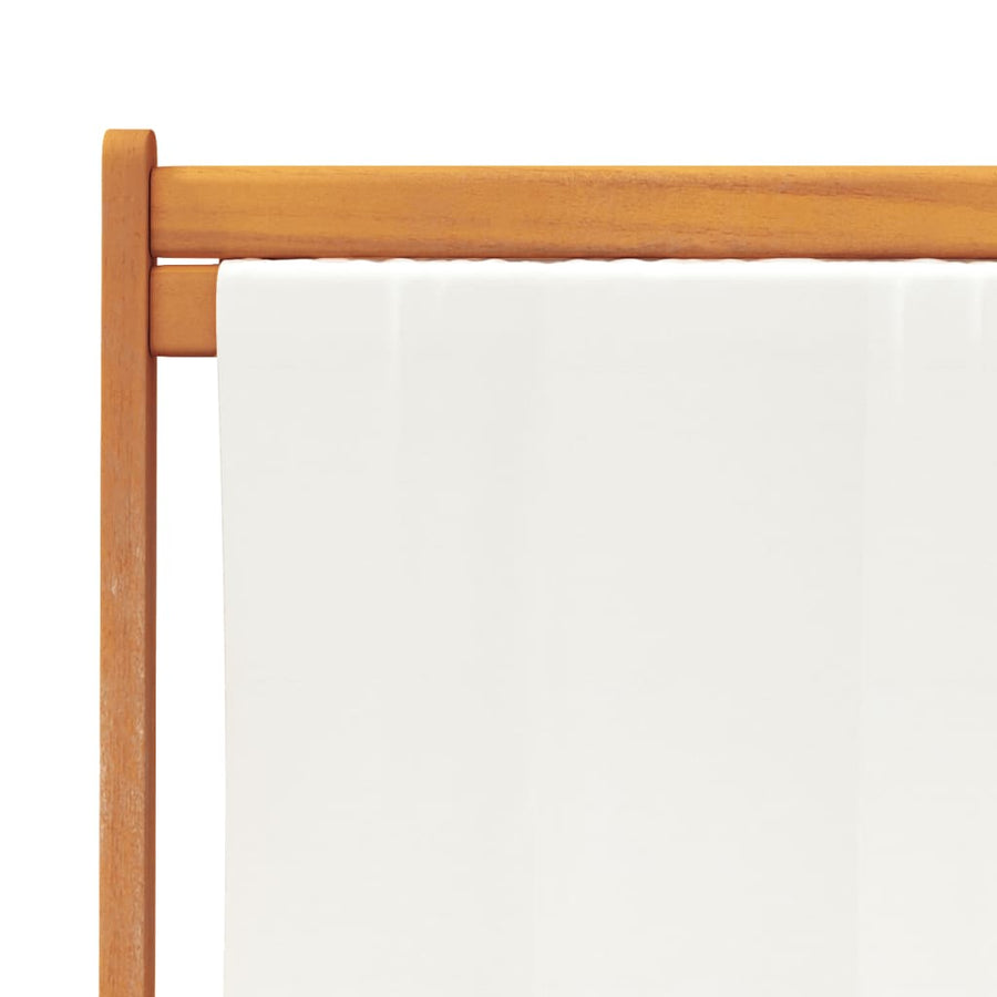 Strandstoelen Inklapbaar Stof Wit 2