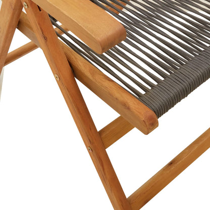 Tuinstoelen 6 st verstelbaar massief acaciahout grijs