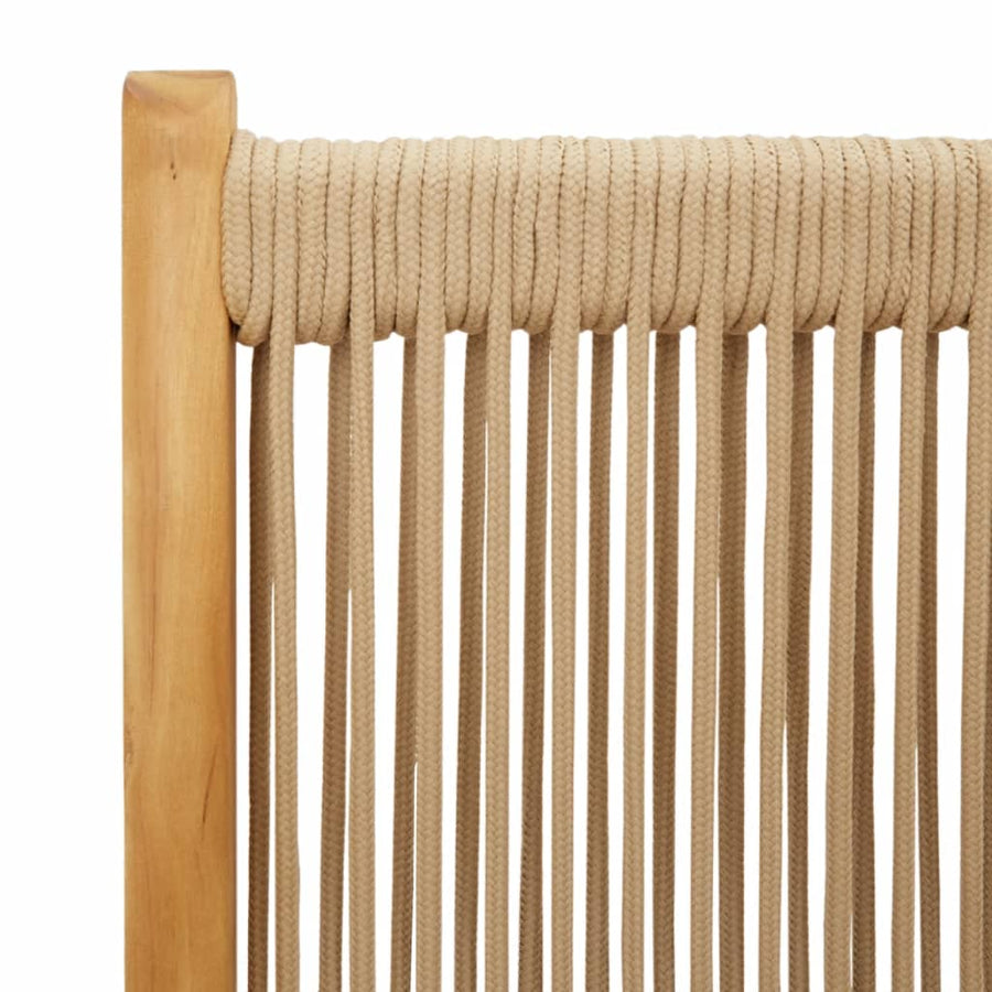 Tuinstoelen 6 st verstelbaar massief acaciahout beige