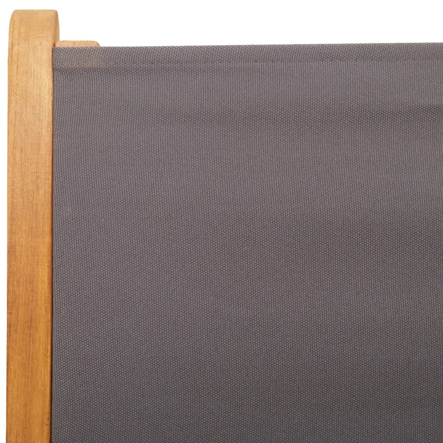 Tuinstoelen 4 st verstelbaar hout en stof antracietkleurig