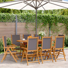 Tuinstoel 57x70x81-109 cm massief acaciahout antraciet