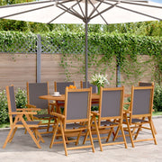 Tuinstoel 57x70x81-109 cm massief acaciahout antraciet