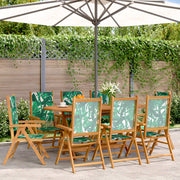 Tuinstoelen 8 st massief acaciahout verstelbaar groen