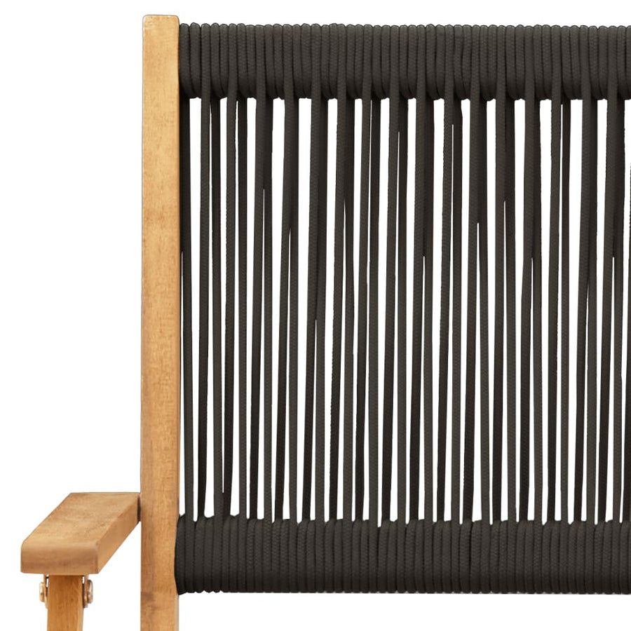 Tuinstoelen 8 st inklapbaar massief acaciahout zwart