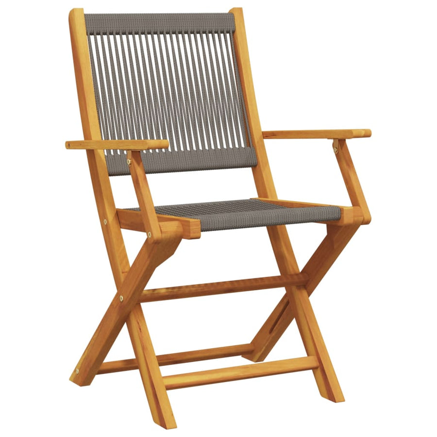Tuinstoelen 6 st inklapbaar massief acaciahout grijs