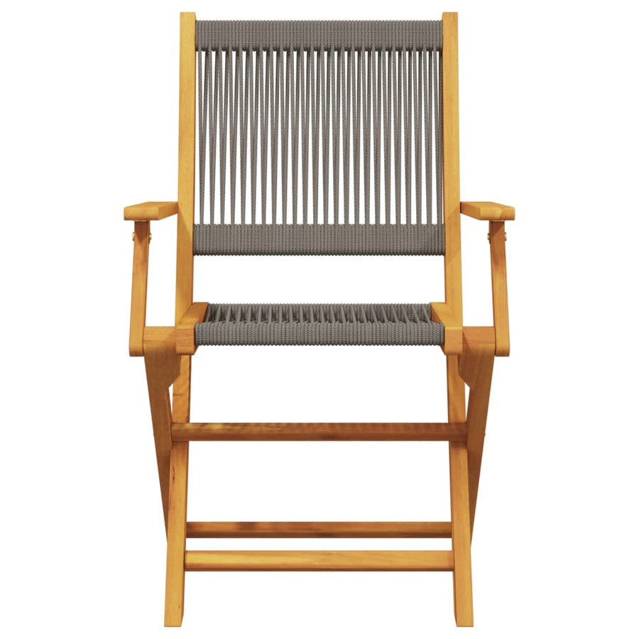 Tuinstoelen 6 st inklapbaar massief acaciahout grijs