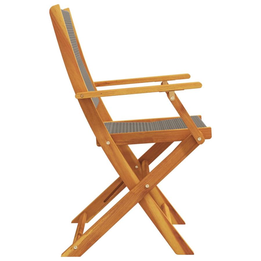 Tuinstoelen 6 st inklapbaar massief acaciahout grijs