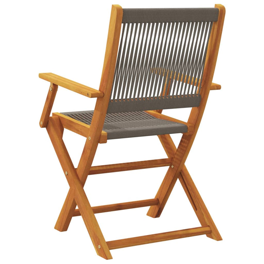 Tuinstoelen 6 st inklapbaar massief acaciahout grijs