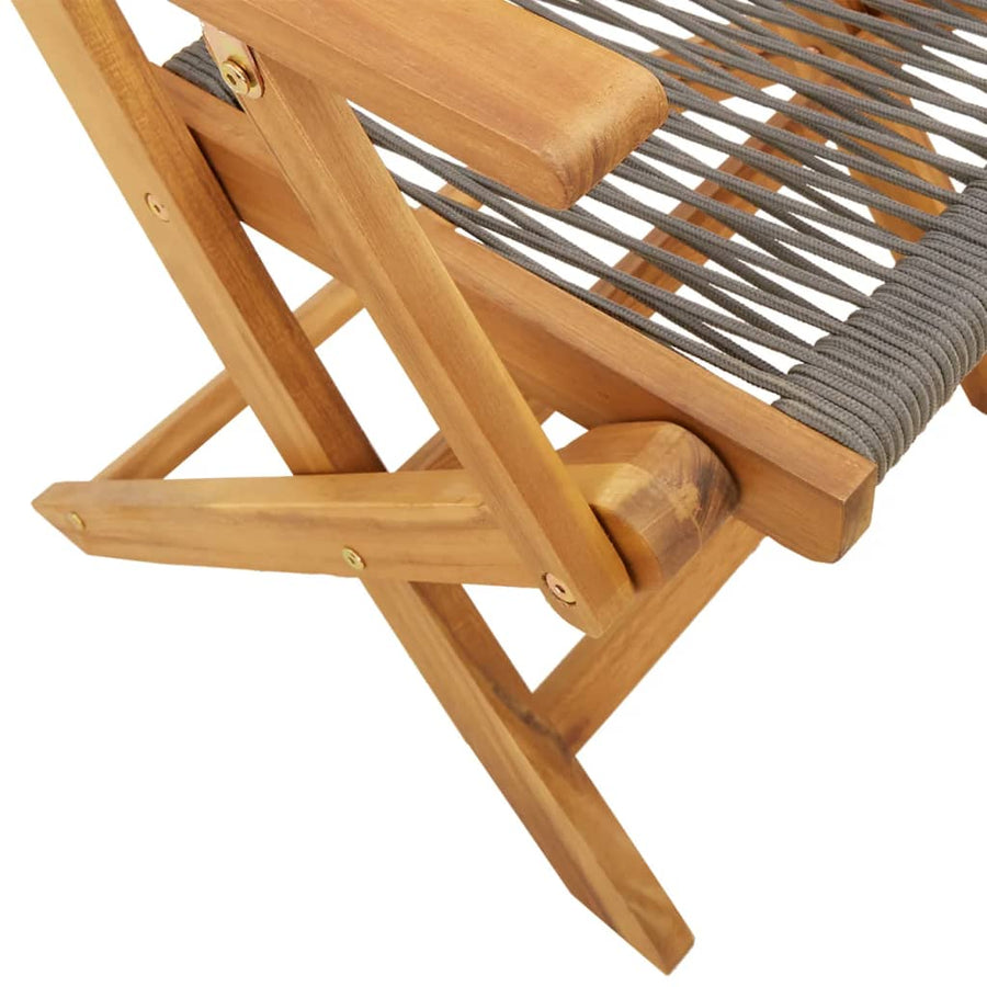 Tuinstoelen 6 st inklapbaar massief acaciahout grijs