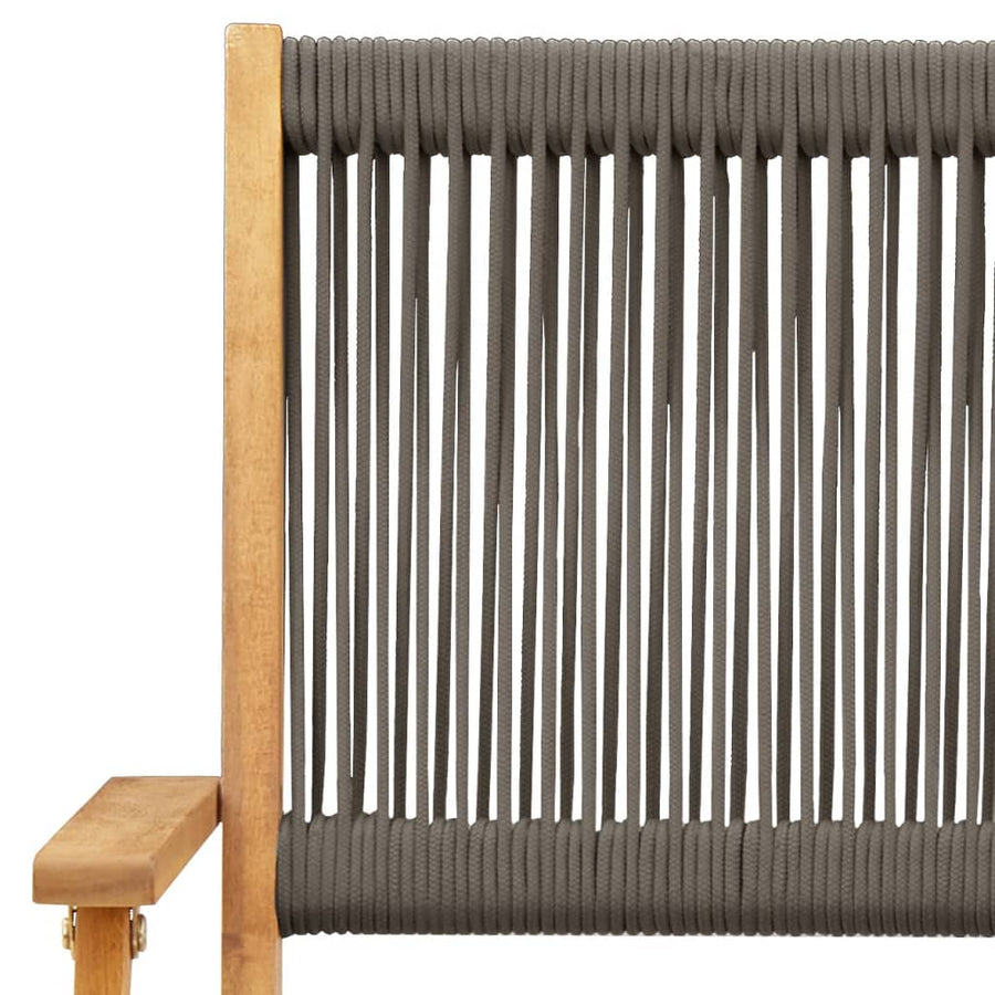 Tuinstoelen 6 st inklapbaar massief acaciahout grijs