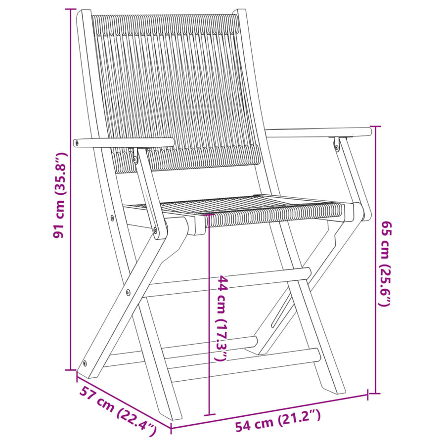 Tuinstoelen 6 st inklapbaar massief acaciahout grijs