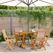 Tuinstoelen 4 st inklapbaar massief acaciahout taupe