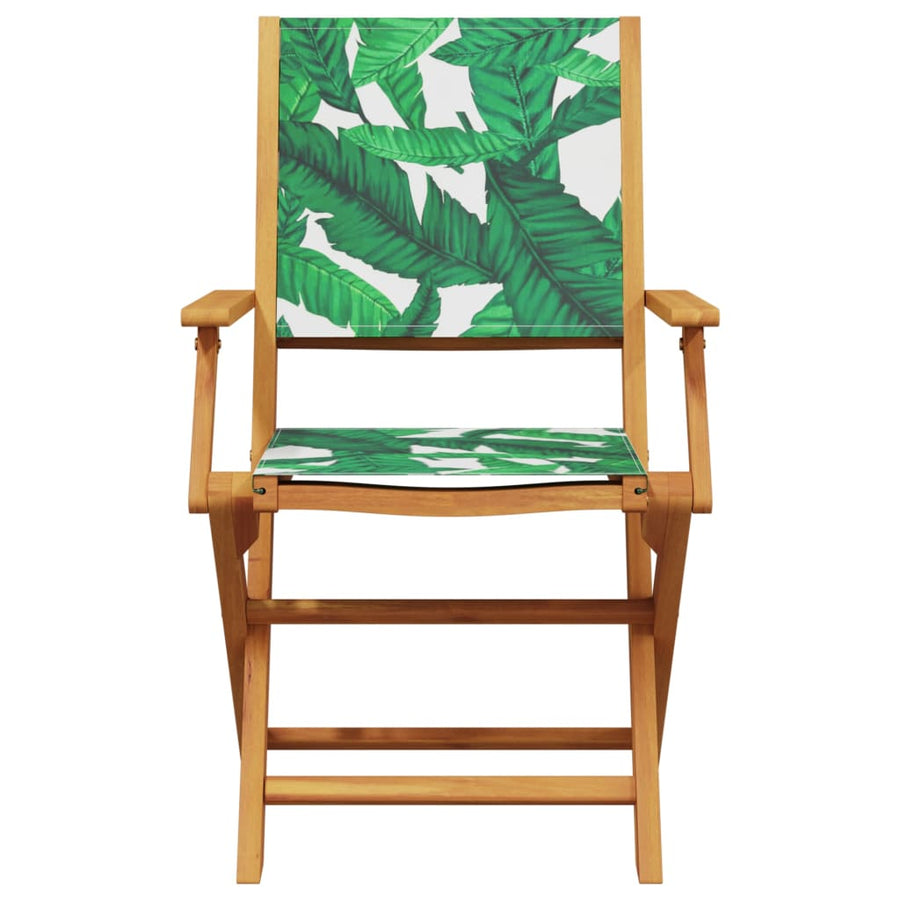 Tuinstoelen 8 st inklapbaar stof en massief hout groen